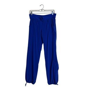 Athleta Women's Lined Jogger Pants Size 10 Blue Casual Elastic Waist